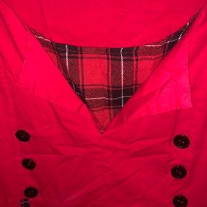 Beautiful red and plaid design dress